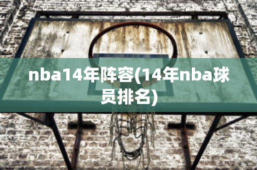 nba14年阵容(14年nba球员排名)